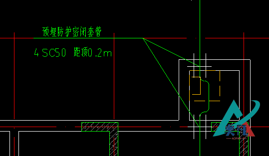 防护密闭套管图纸表示
