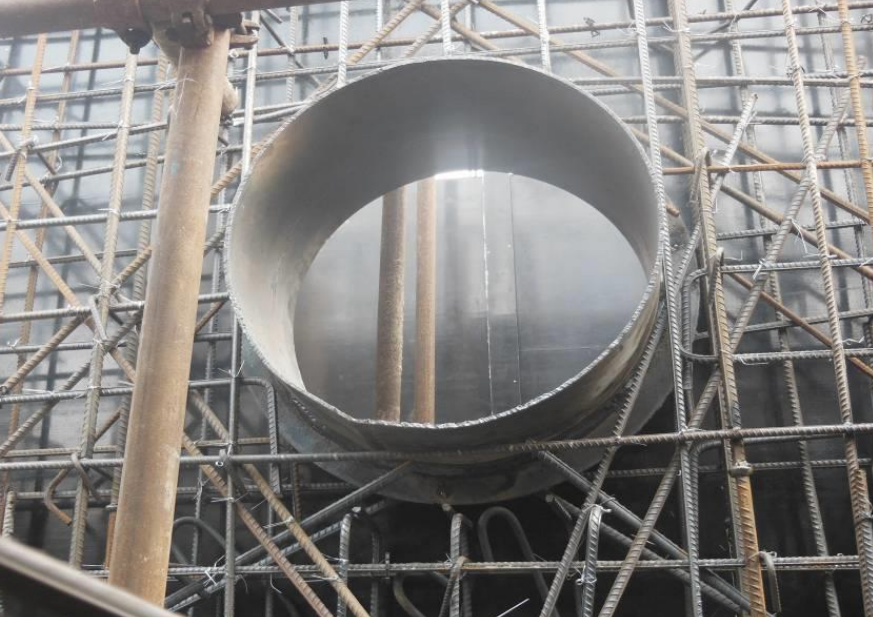 通风套管预埋安装现场实际图片